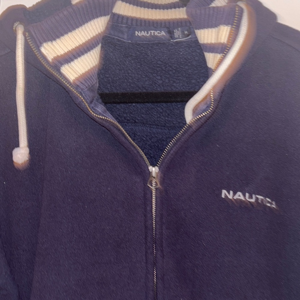 Nautica Men's Blue Zip-Up Sweater
